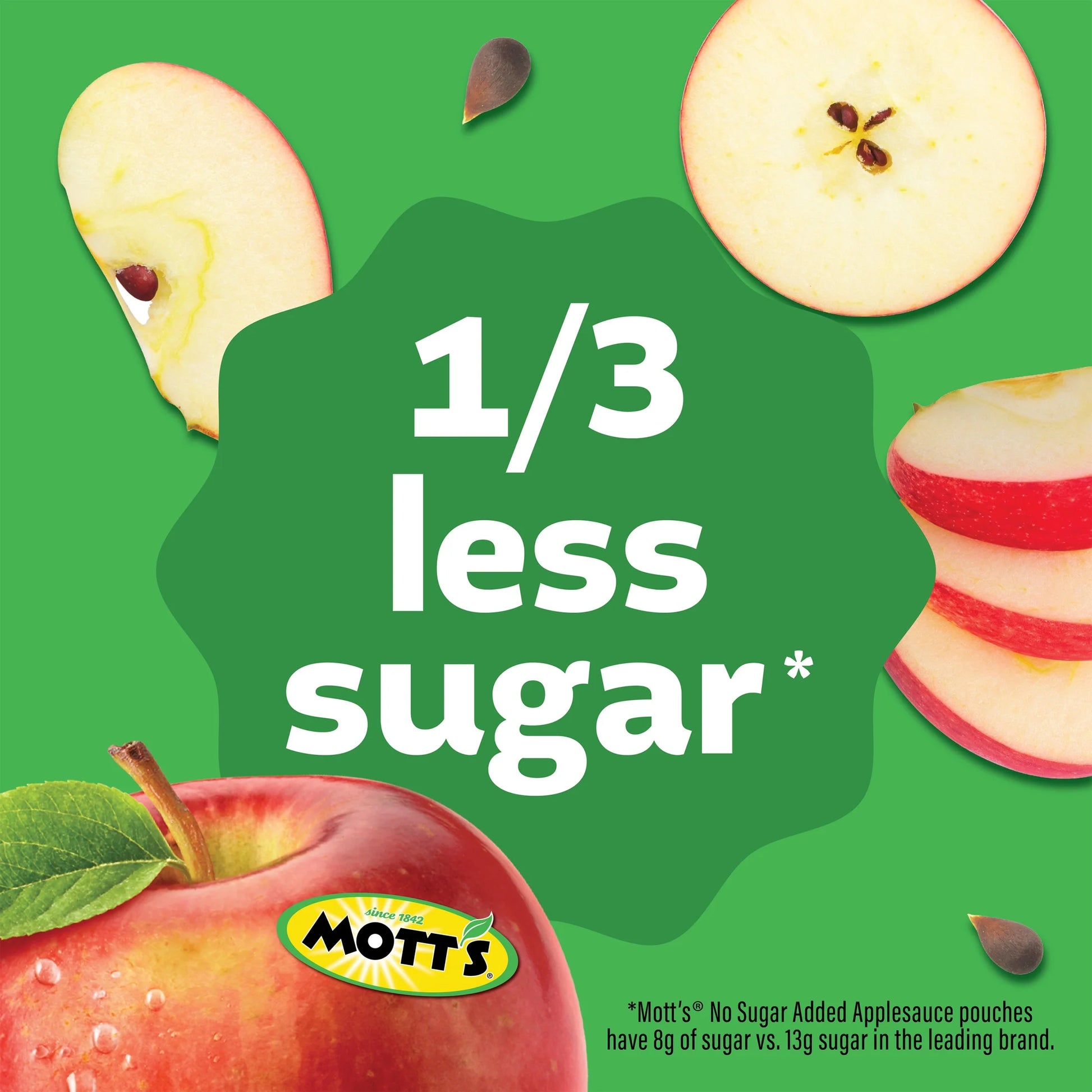 Mott's No Sugar Added Applesauce, 18 Count