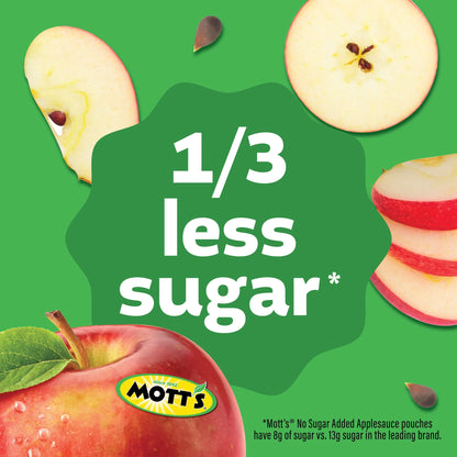 Mott's No Sugar Added Applesauce, 18 Count