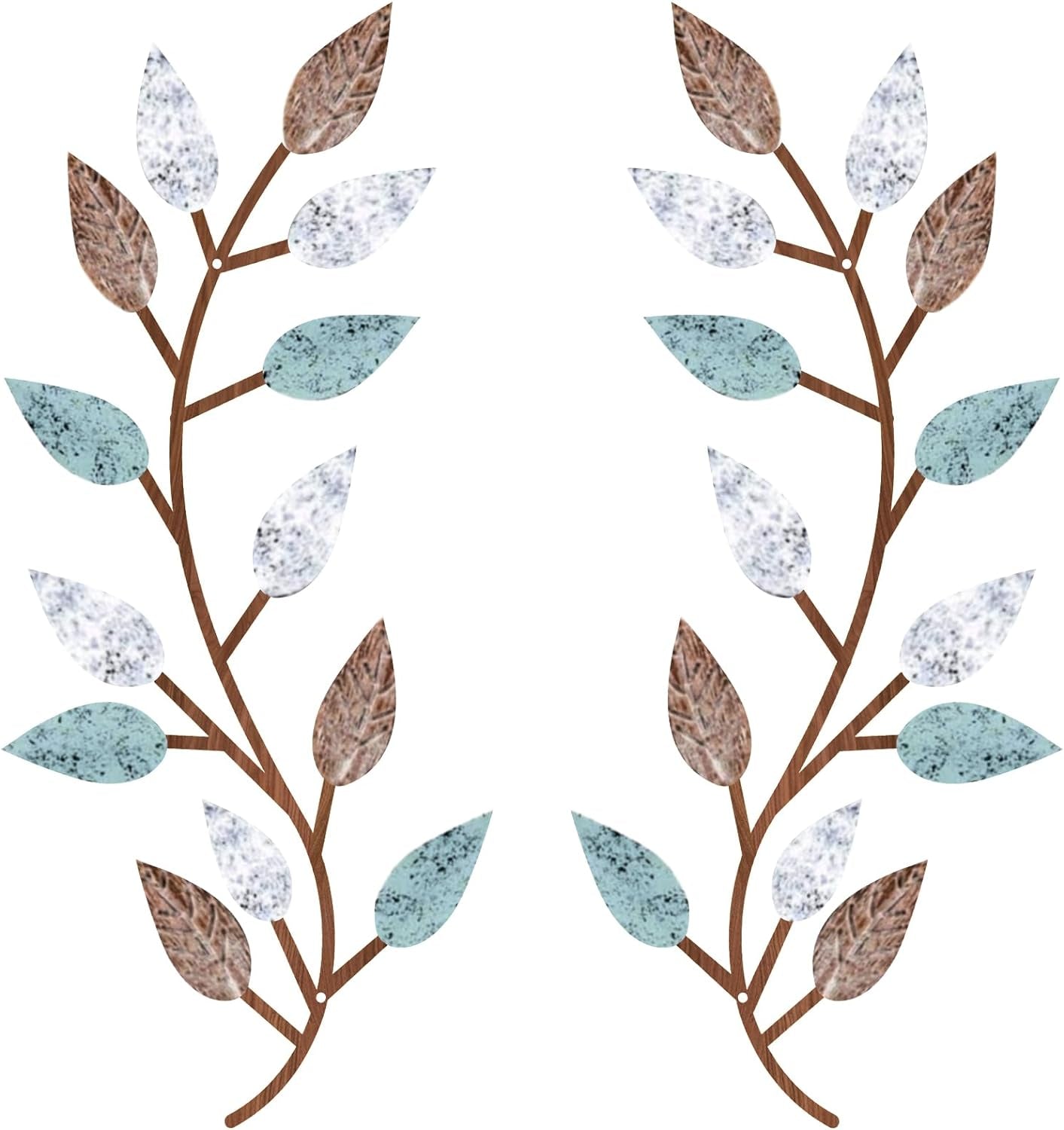 2 Pieces Metal Tree Leaf Wall Decor