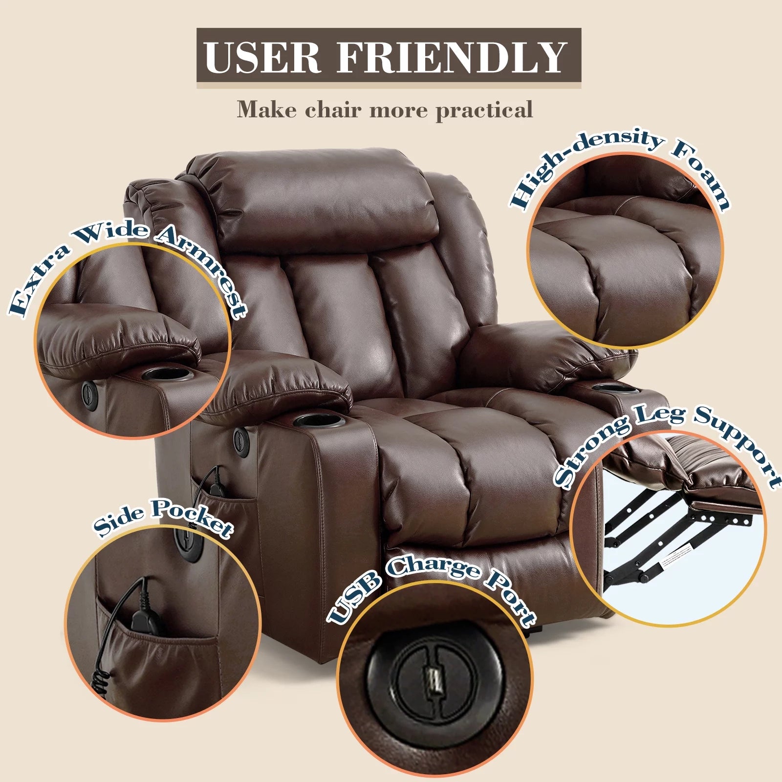 Large Power Lift Recliner Chair