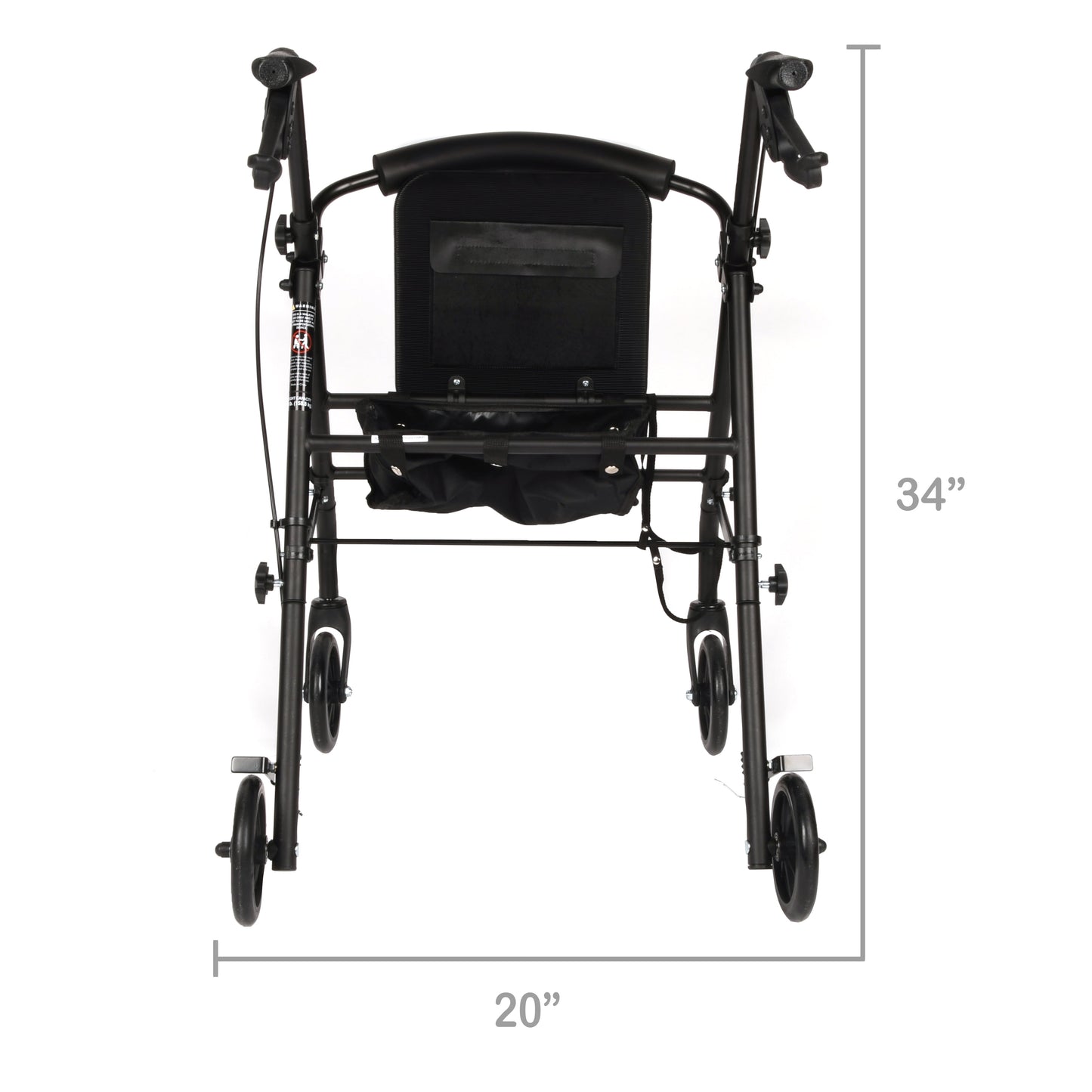 Rollator with Seat and Wheels