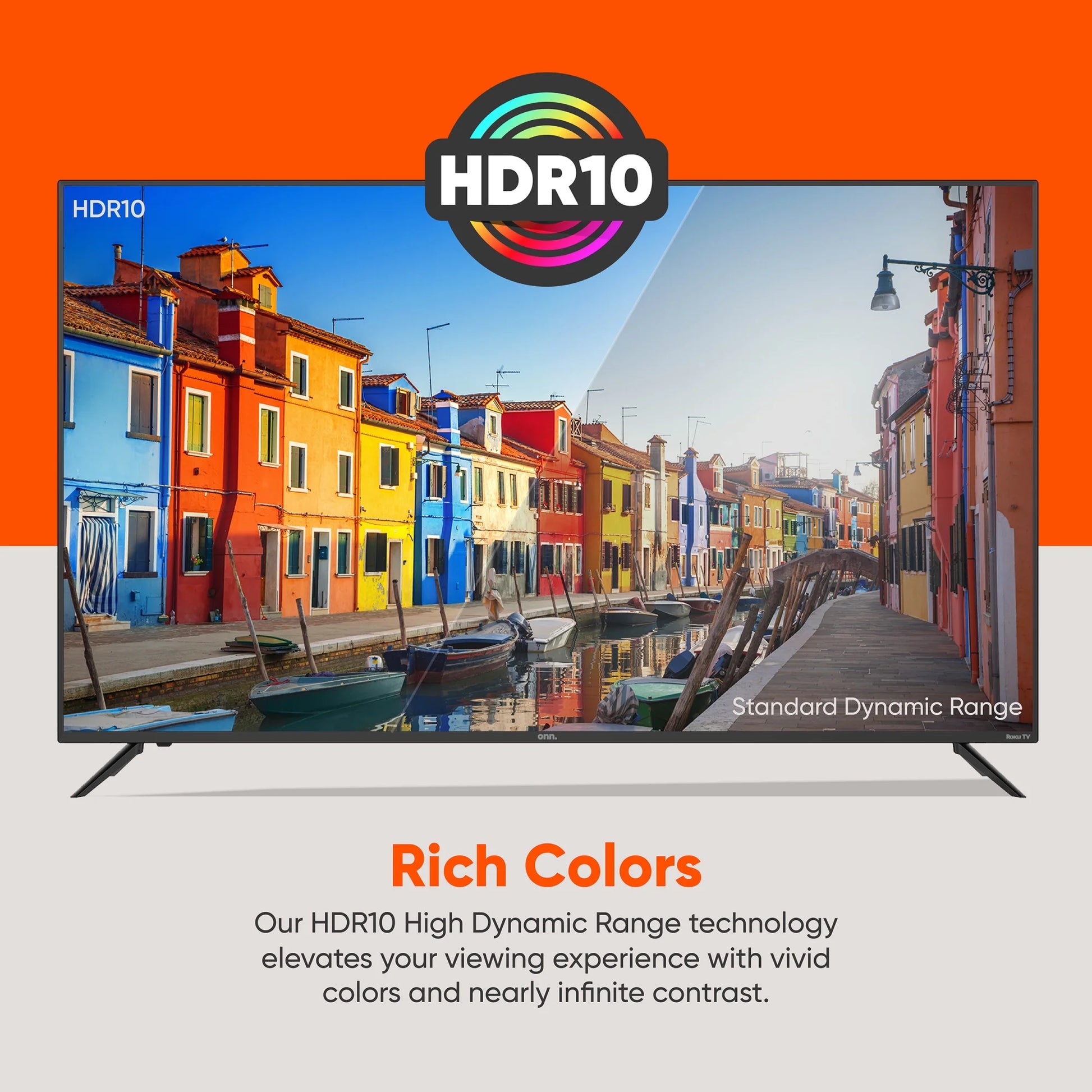 onn. 50” inch 4K LED Roku Smart TV