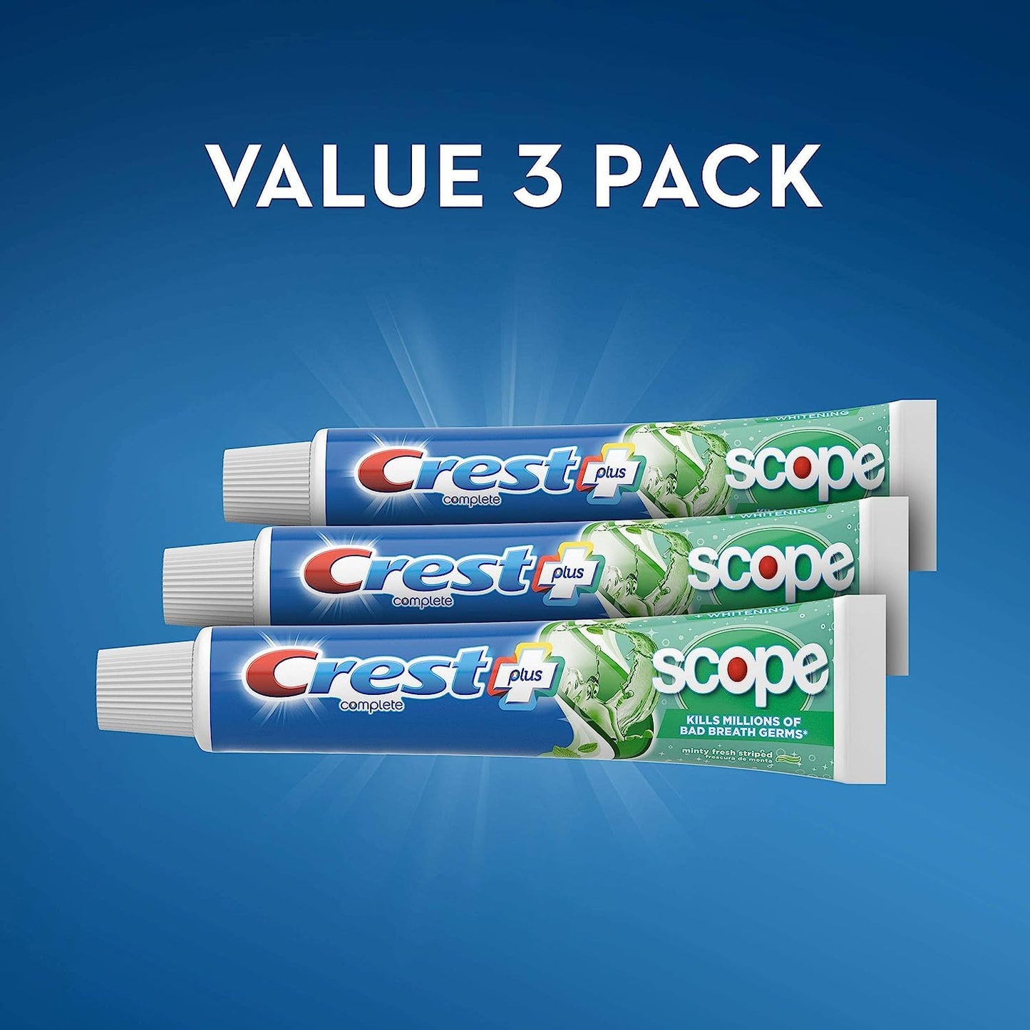 Crest + Scope Whitening Toothpaste - Pack of 3