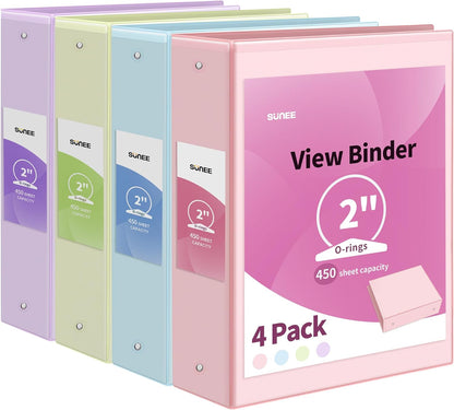 3 Ring Binder 1 Inch 4 Pack