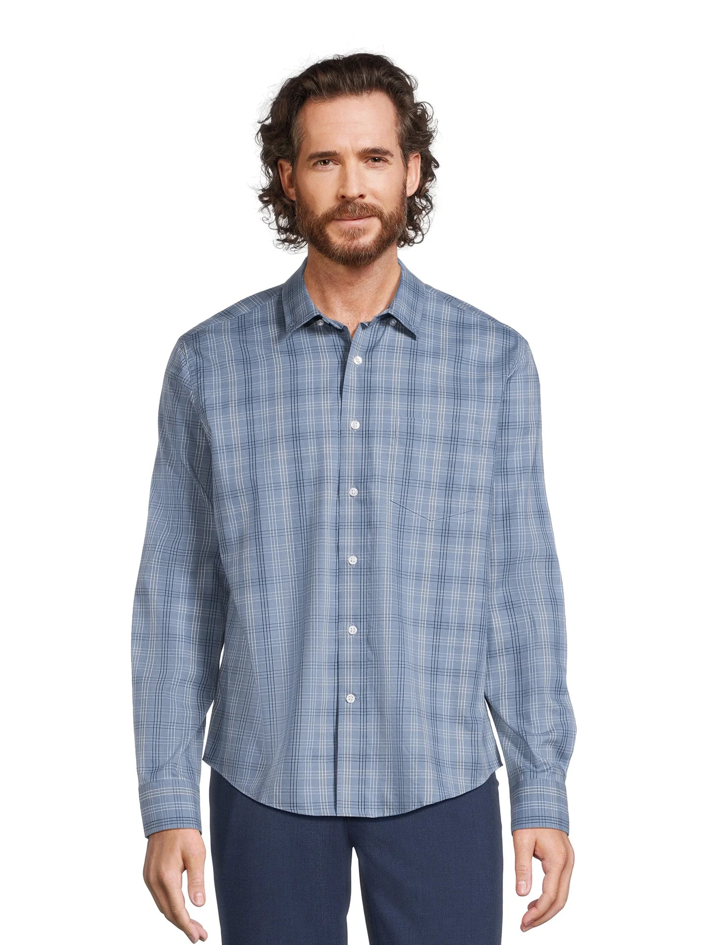 Men's Poplin Button-Up Shirt