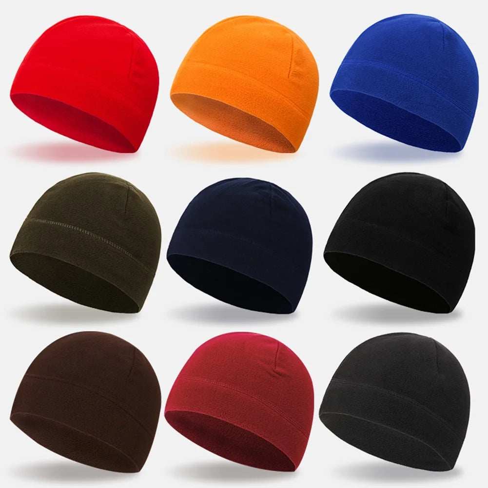 Winter Solid Color Fleece Cap