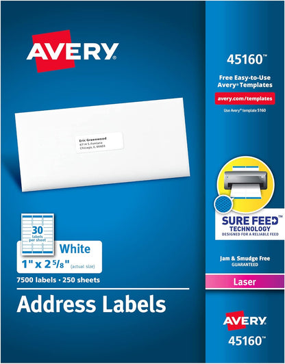 Avery Easy Peel Printable Address Labels with Sure Feed