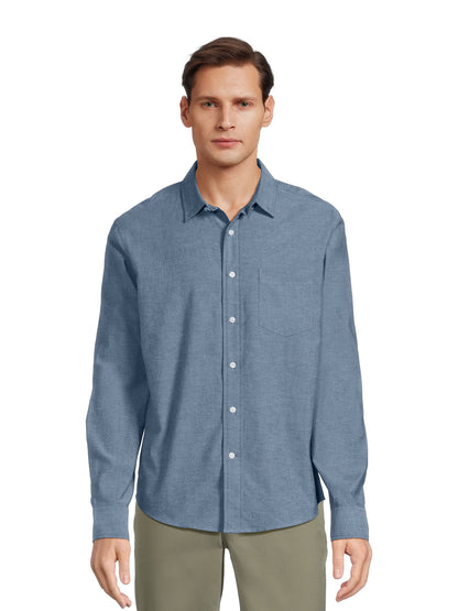 Men's Poplin Button-Up Shirt