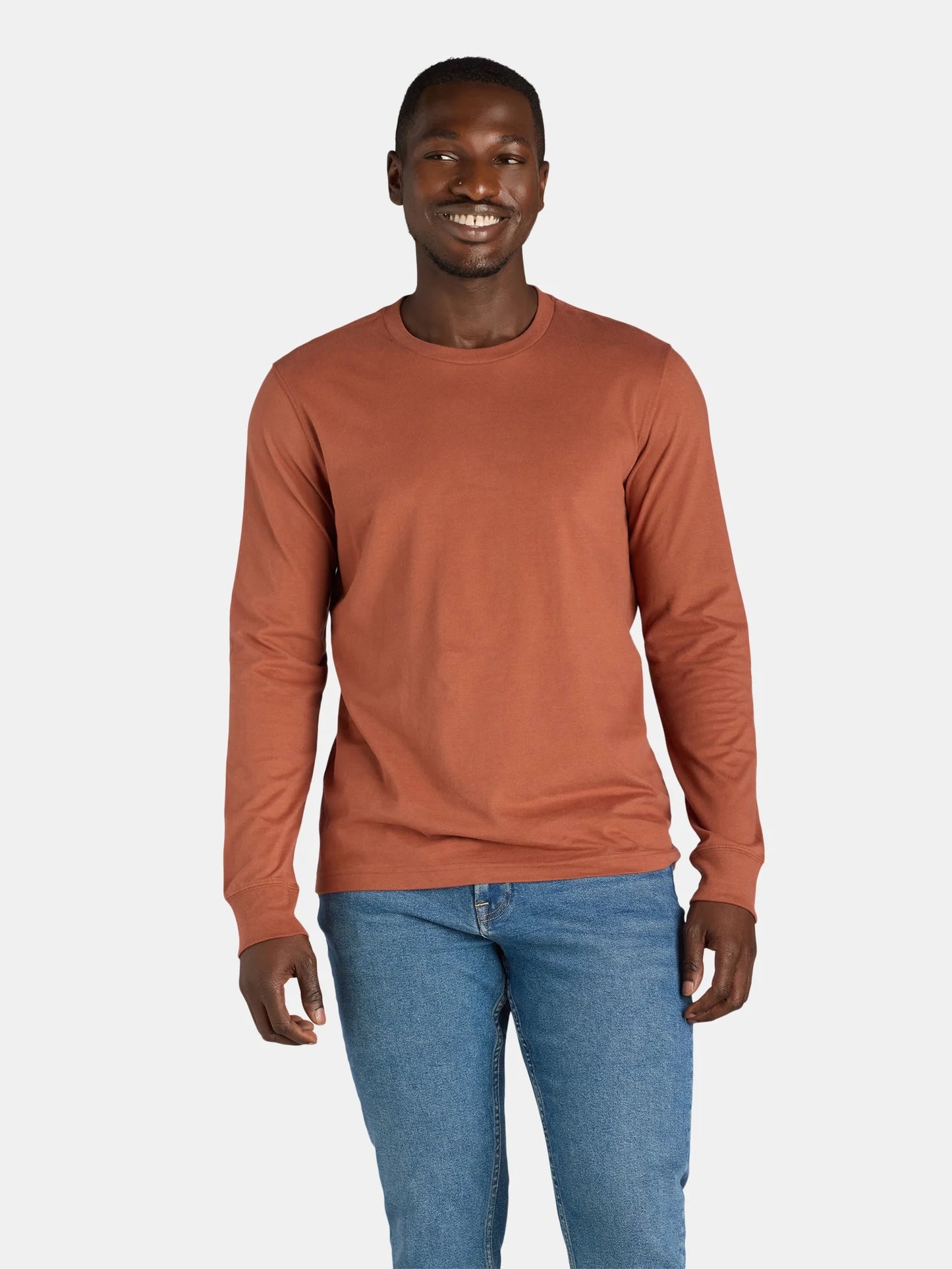 Crewneck T-Shirt with Long Sleeves