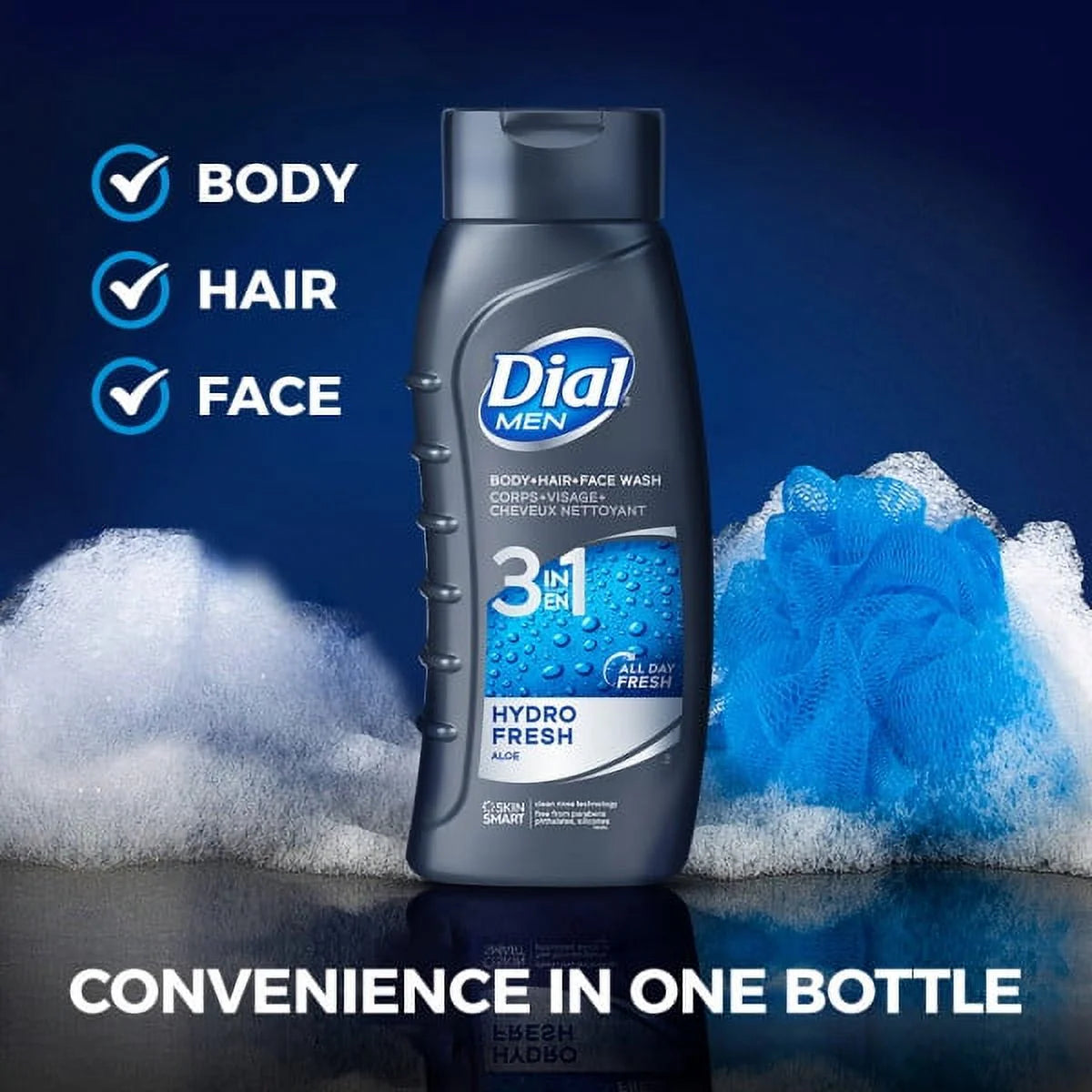 Dial Men 3in1 Body, Hair and Face Wash