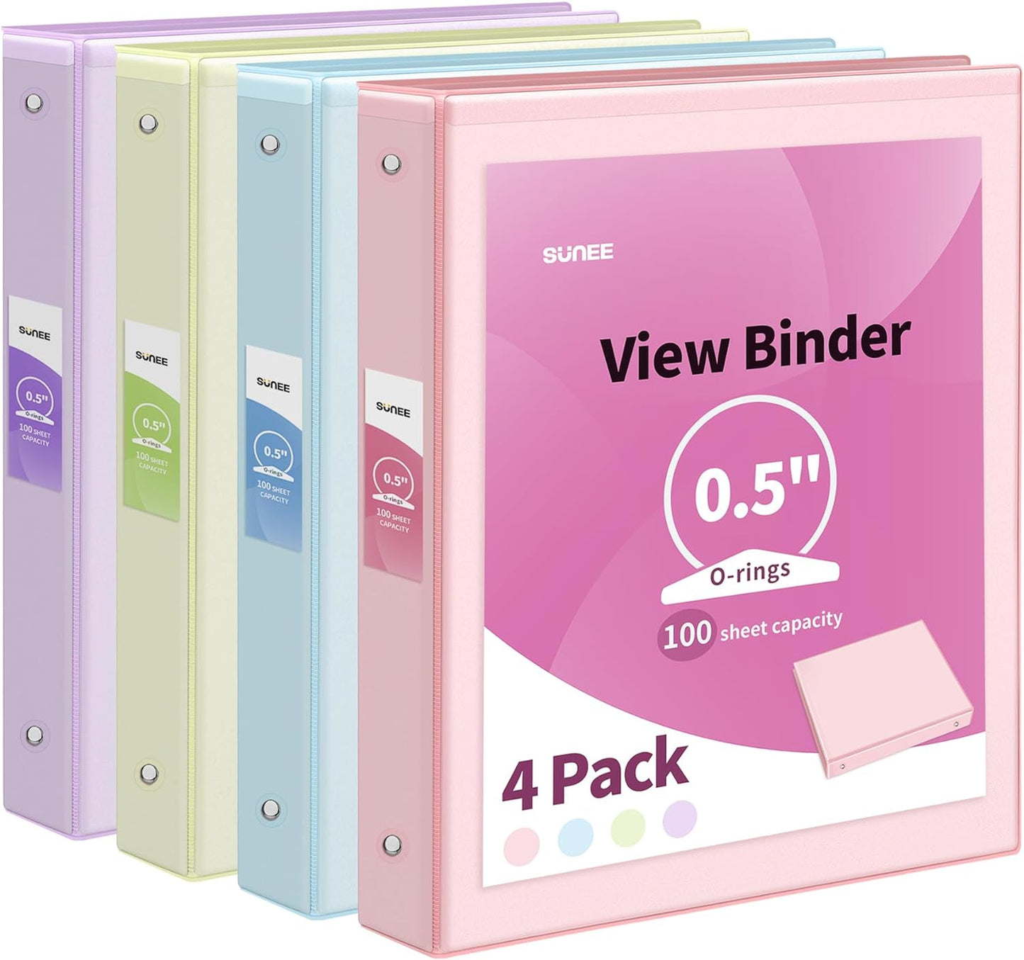 3 Ring Binder 1 Inch 4 Pack