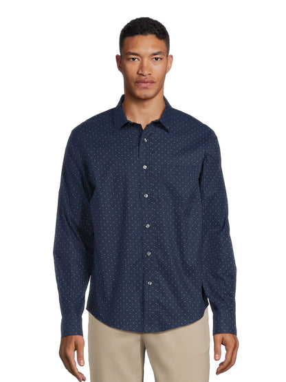 Men's Poplin Button-Up Shirt