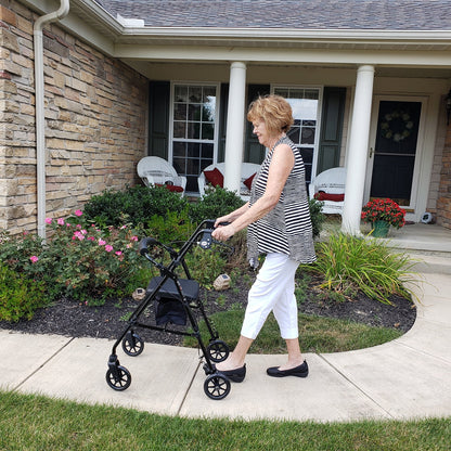 Rollator with Seat and Wheels