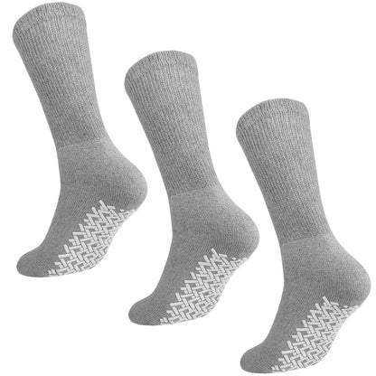 Men Anti Slip Grip Non Skid Socks, 6-pack