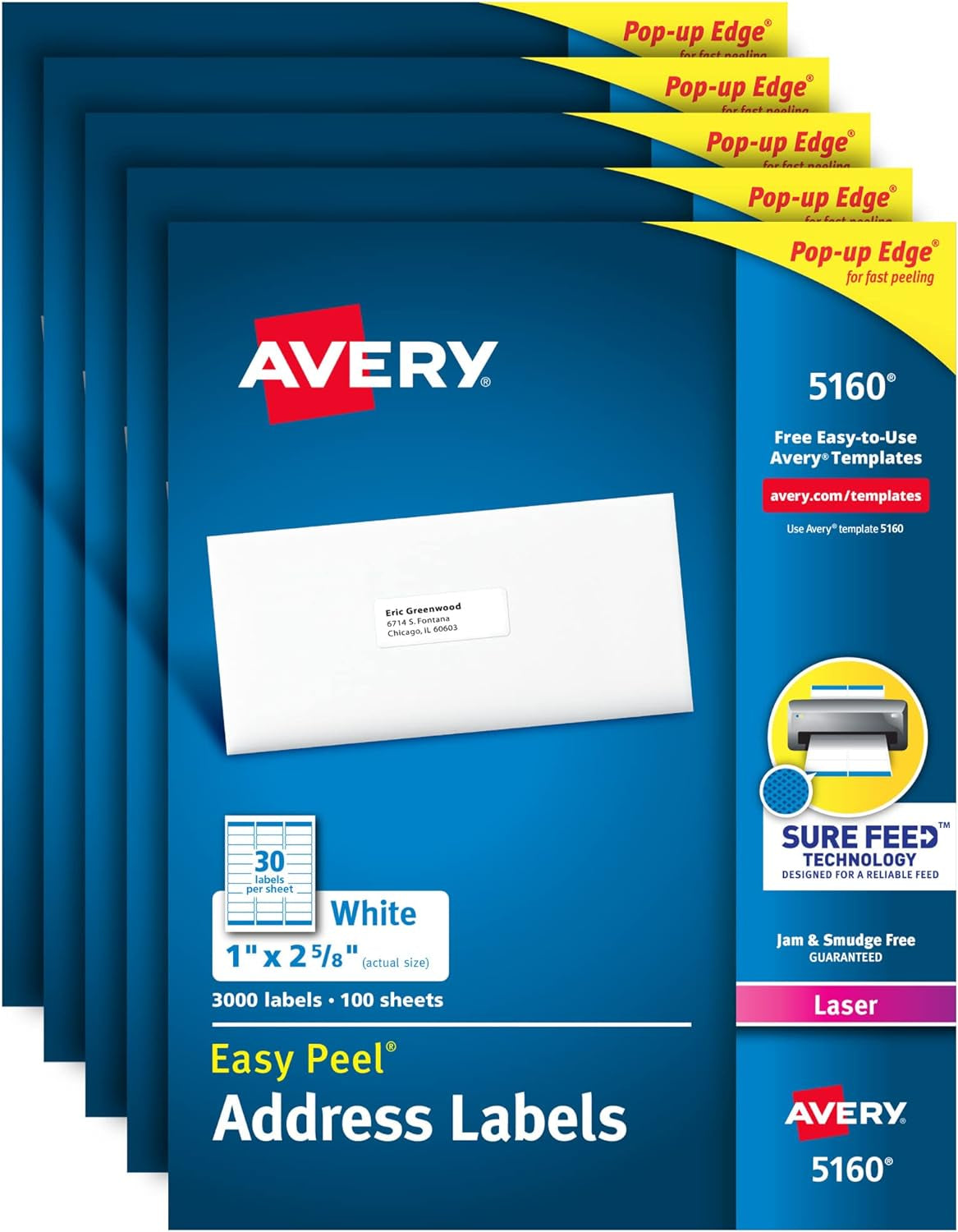 Avery Easy Peel Printable Address Labels with Sure Feed