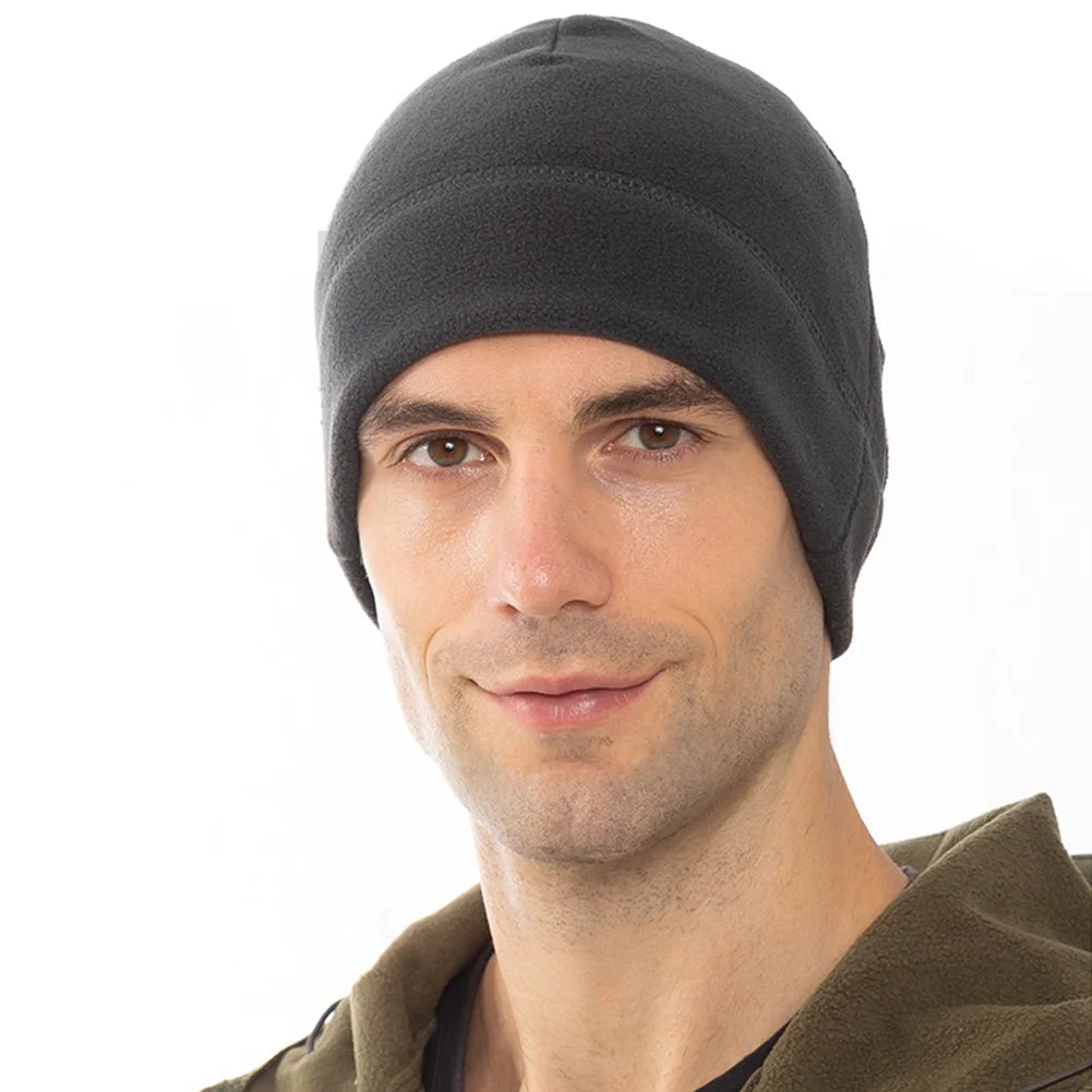 Winter Solid Color Fleece Cap