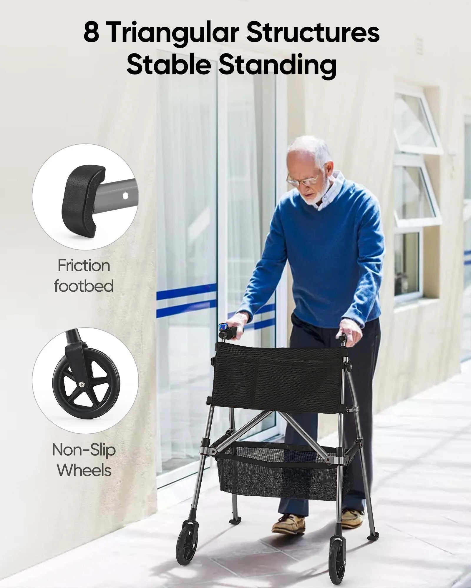 Lightweight Folding Rollator Walker