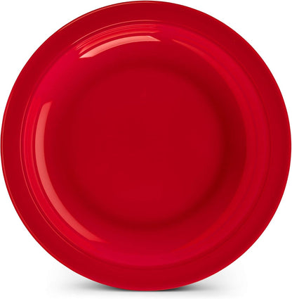 Providence Spillproof Inner Lip Plate - 9" Red - 3 Pack