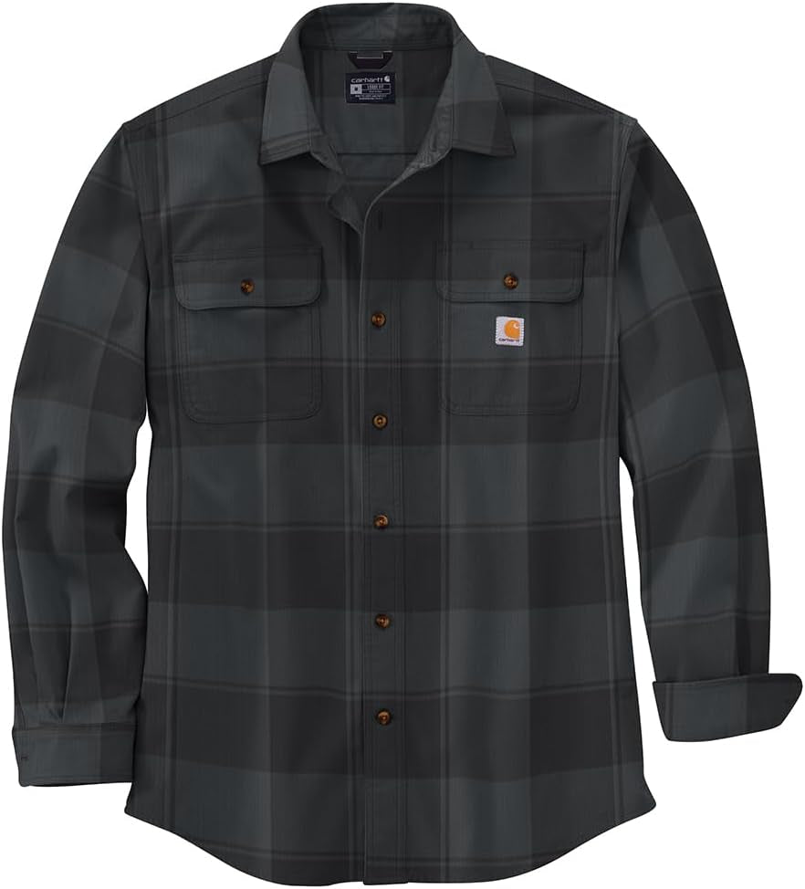 Carhartt Men's Loose Fit Heavyweight Flannel Long Sleeve Plaid Shirt