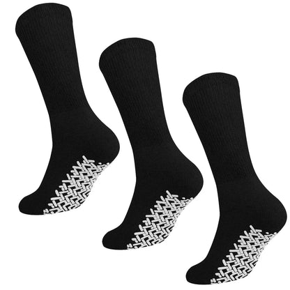 Men Anti Slip Grip Non Skid Socks, 6-pack