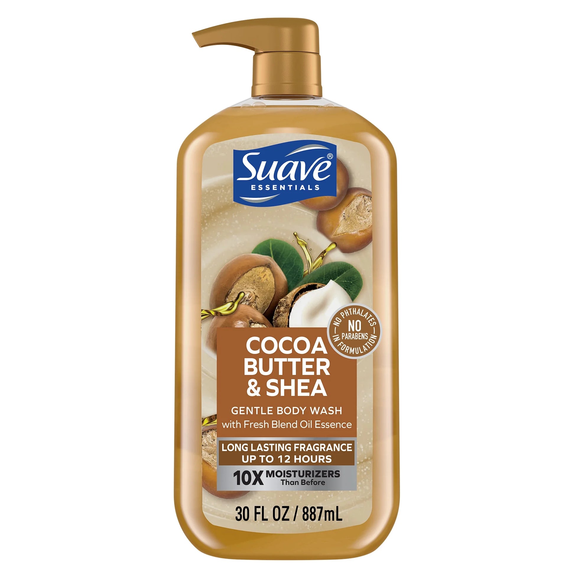 Suave Essentials Gentle Body Wash, Cocoa Butter & Shea