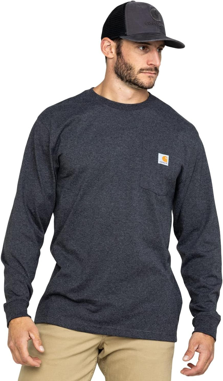 Carhartt Men's Loose Fit Heavyweight Long Sleeve Pocket TShirt