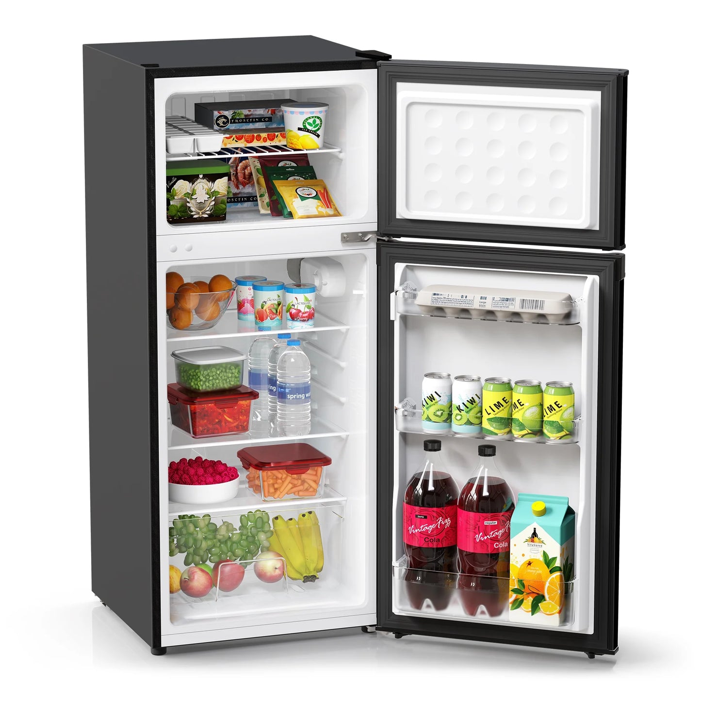 4.5 Cu. ft. Two Door Compact Mini Fridge With Freezer