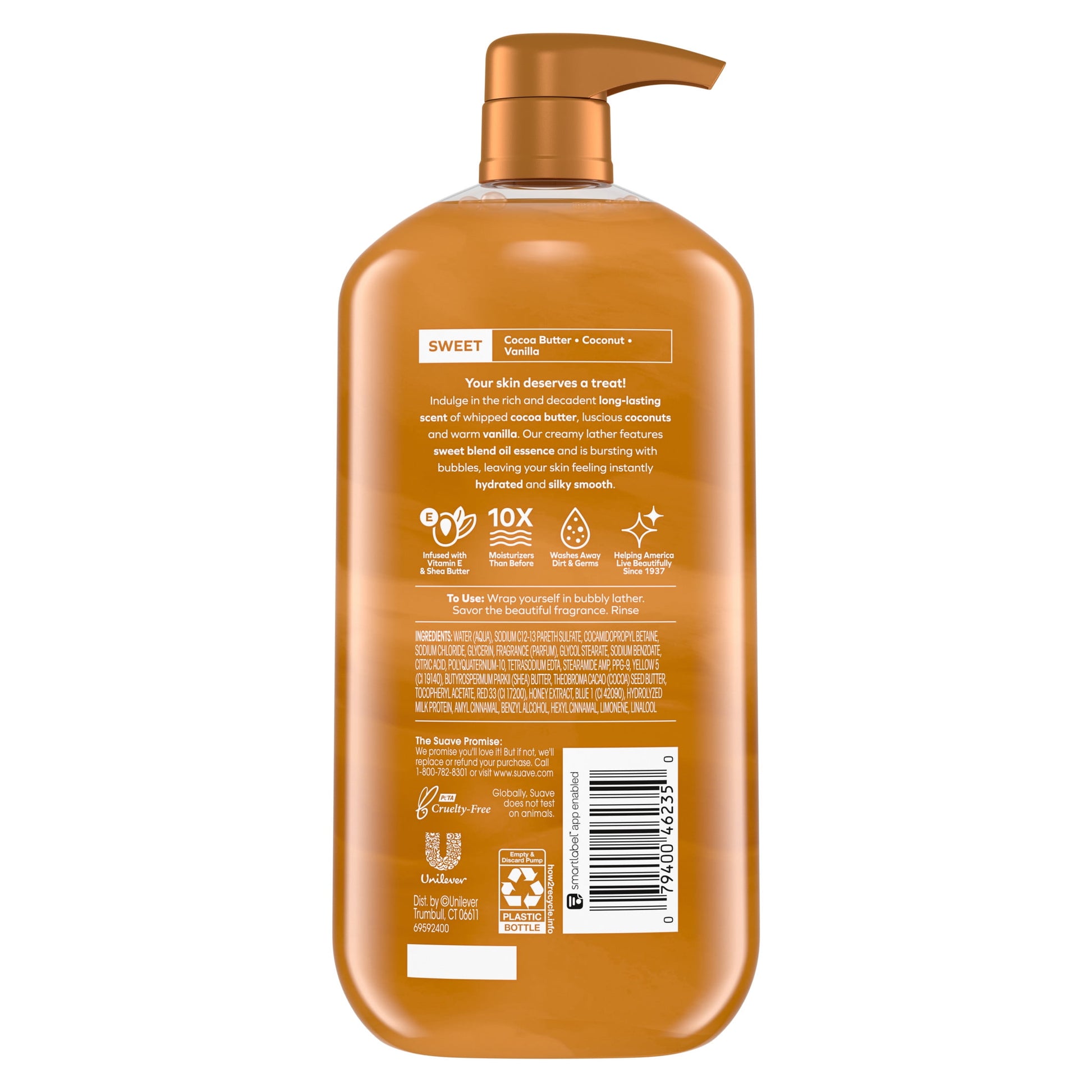 Suave Essentials Gentle Body Wash, Cocoa Butter & Shea