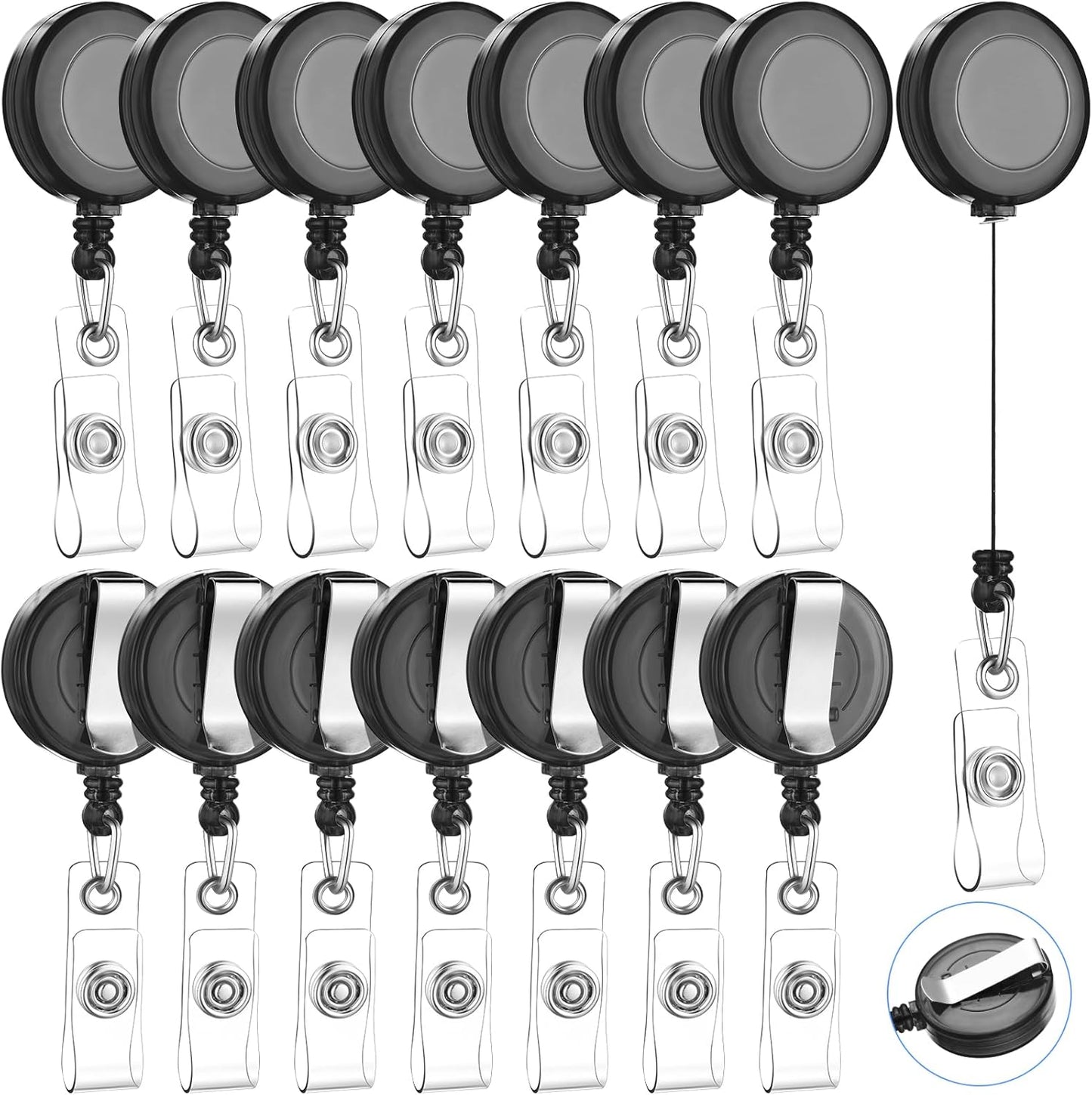 100 Pcs Retractable Badge Reels