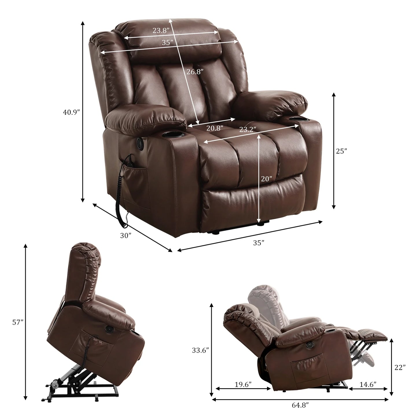 Large Power Lift Recliner Chair