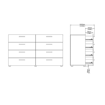 8 Drawer Double Dresser