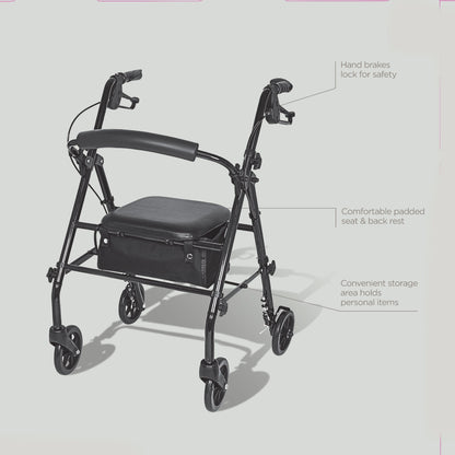 Rollator with Seat and Wheels