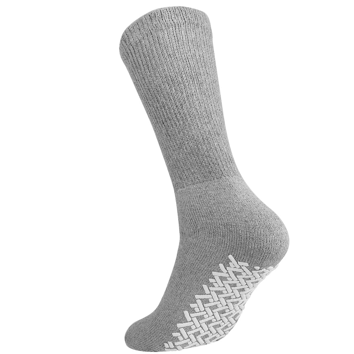 Men Anti Slip Grip Non Skid Socks, 6-pack