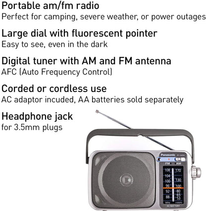 Panasonic RF-2400 AM/FM AC/DC Portable Radio