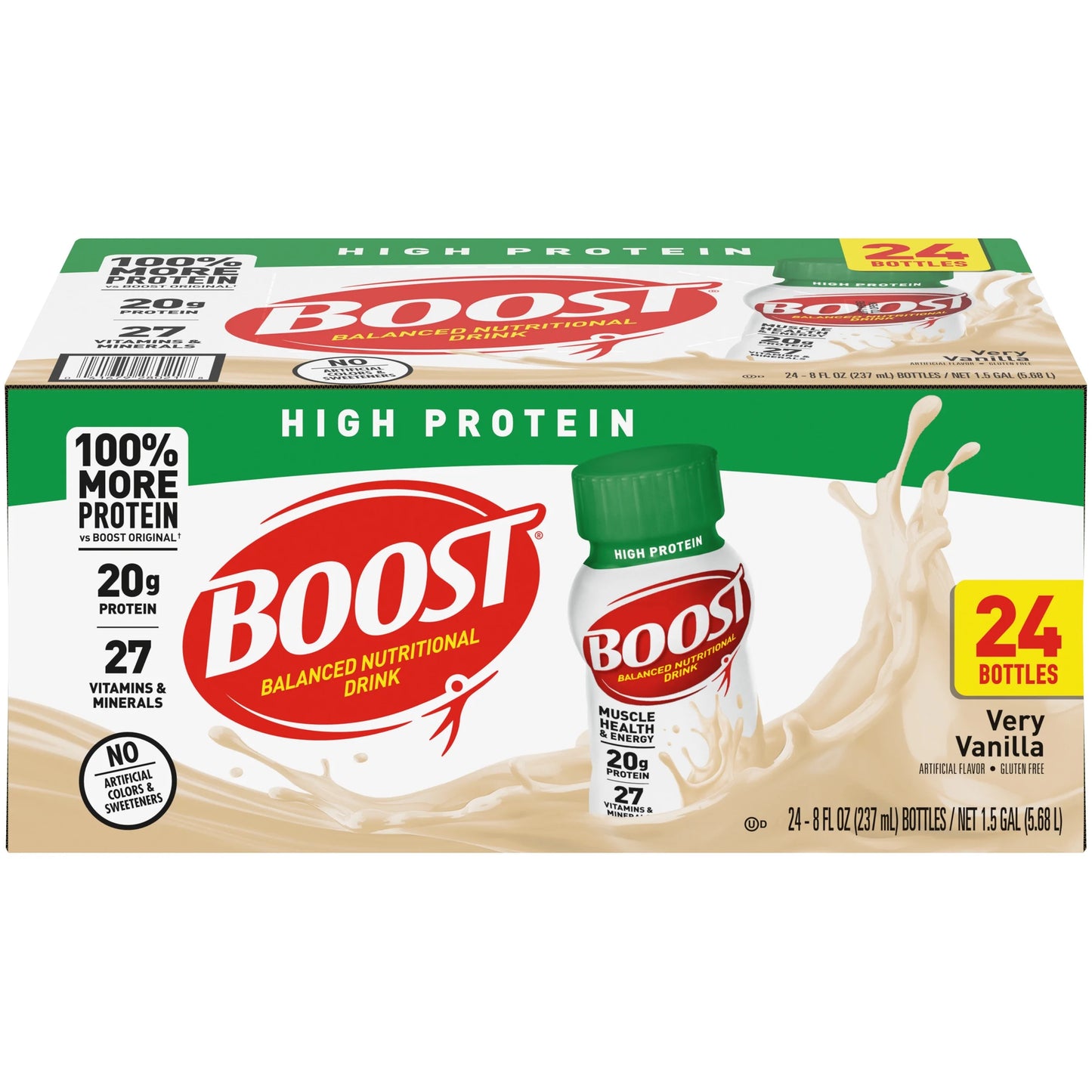 BOOST High Protein Nutritional Drink, Rich Chocolate, 20 g Protein, 15 - 8 fl oz Bottles