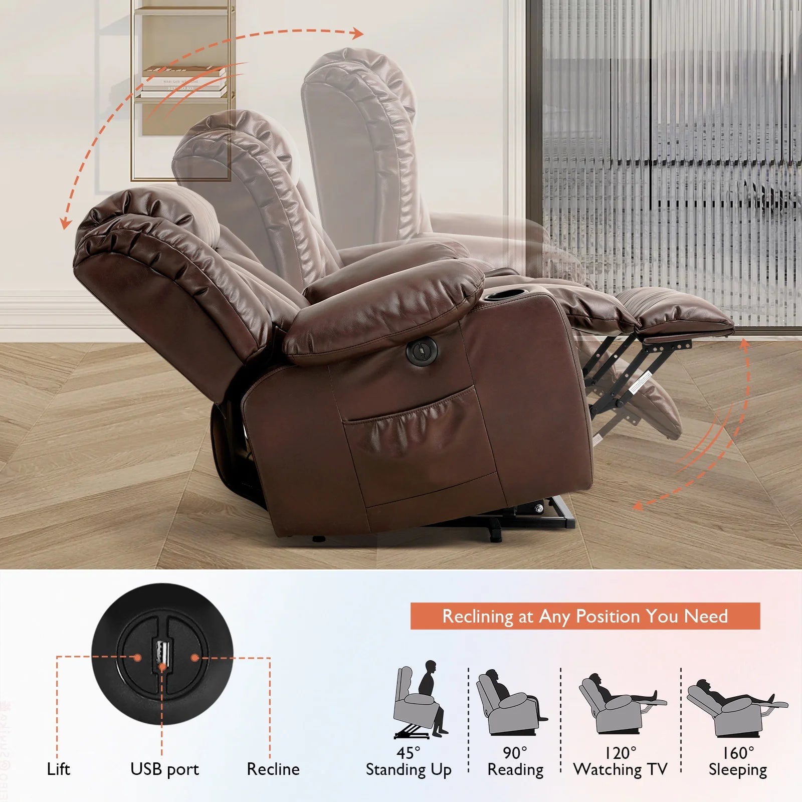 Large Power Lift Recliner Chair