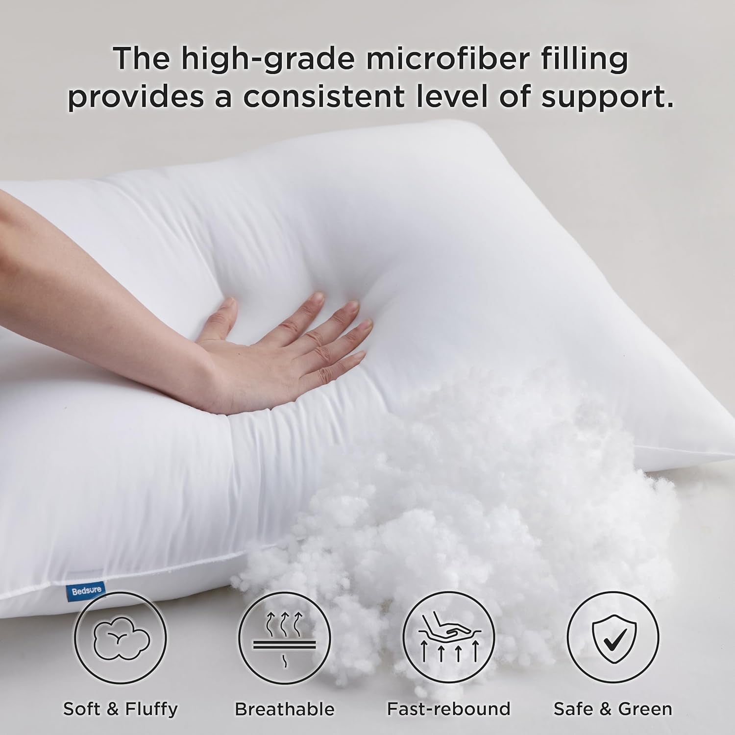 Soft and Supportive Pillows - 2 pack