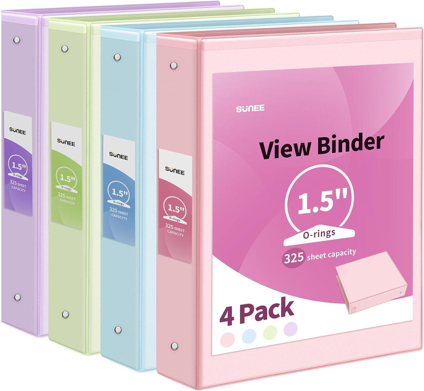 3 Ring Binder 1 Inch 4 Pack