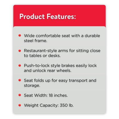 Lightweight Foldable Steel Wheelchair