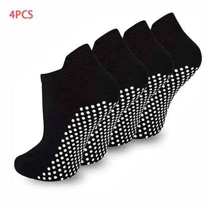 4 Pairs Non Slip Grip Socks