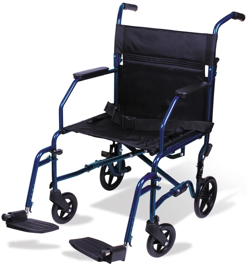 Transport Wheelchair with 19" Seat