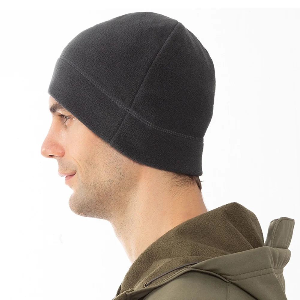 Winter Solid Color Fleece Cap