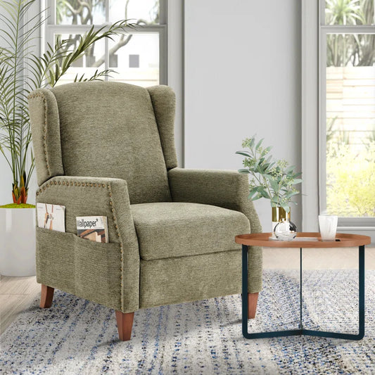 Upholstered Push Back Recliner