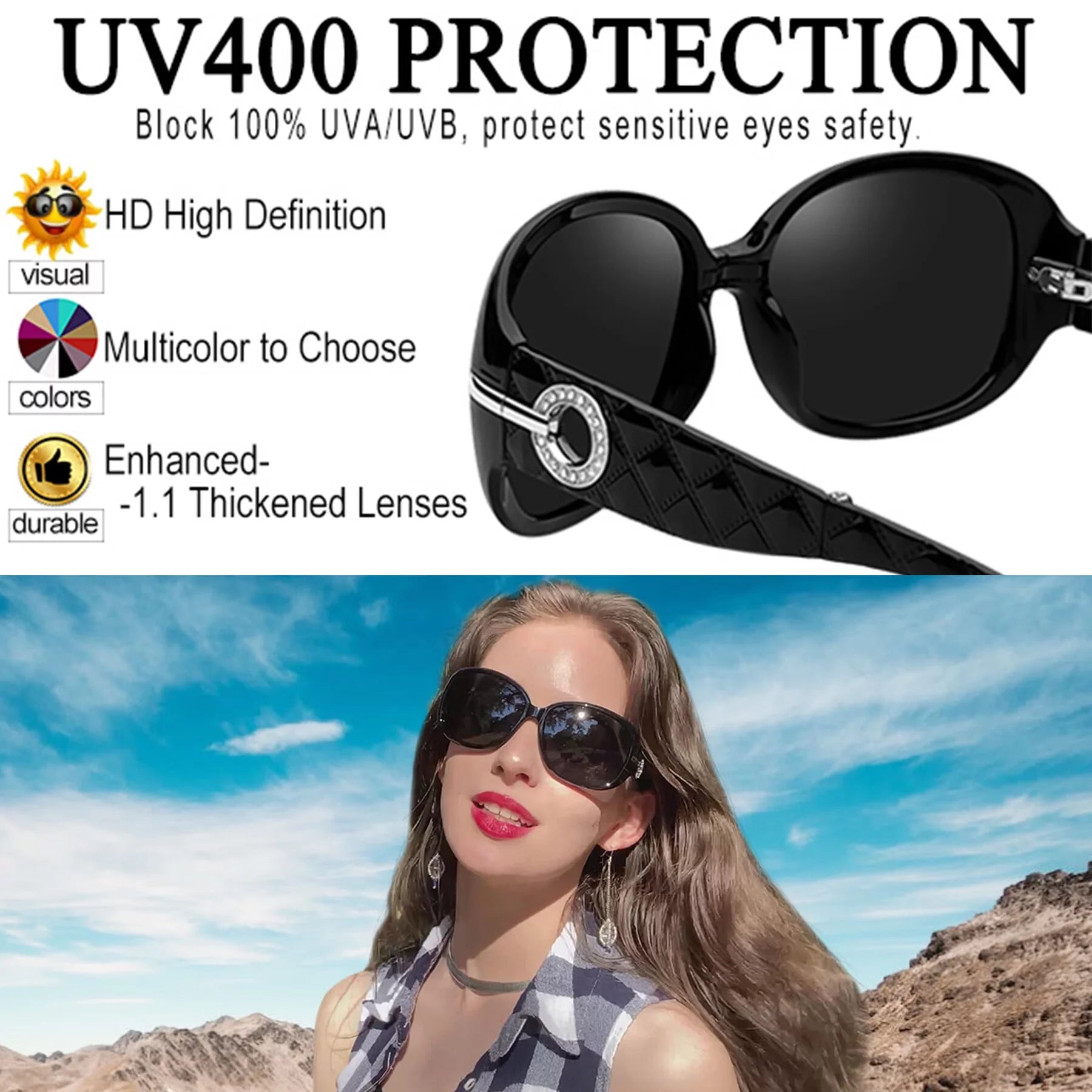 Oversized Polarized Sunglasses