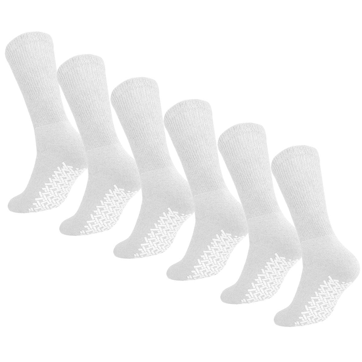 Men Anti Slip Grip Non Skid Socks, 6-pack