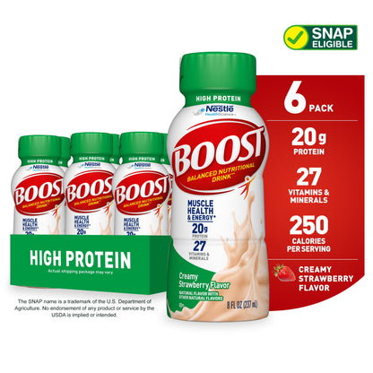 BOOST High Protein Nutritional Drink, Rich Chocolate, 20 g Protein, 15 - 8 fl oz Bottles