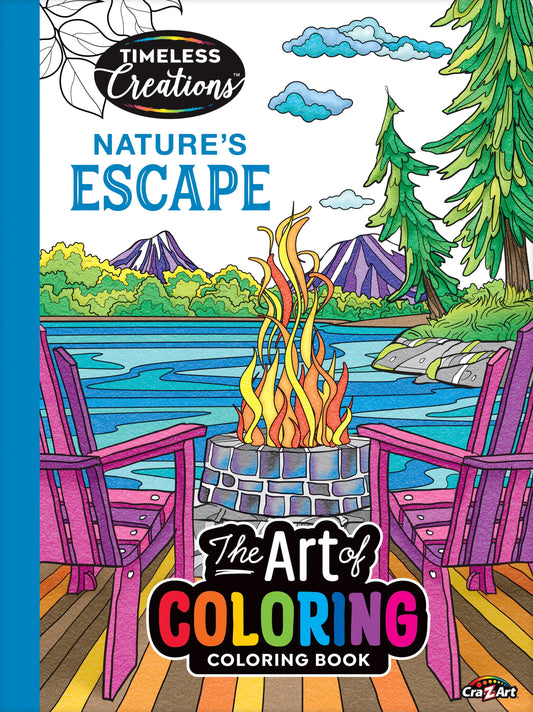 Cra-Z-Art Timeless Creations Adult Coloring Book, Nature's Escape, 64 Pages