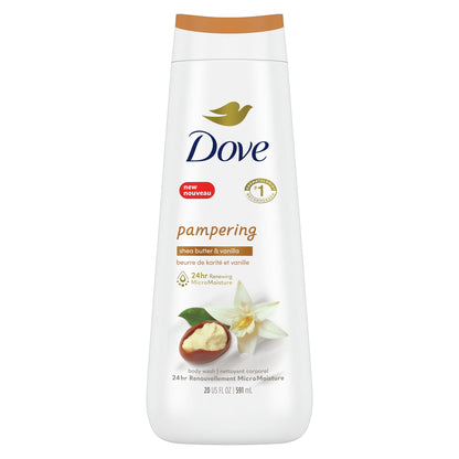 Dove Pampering Shea Butter & Warm Vanilla Liquid Body Wash, 20 oz