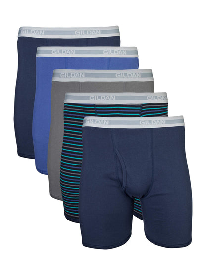 Gildan Men's Regular Leg Boxer Briefs, 5-Pack