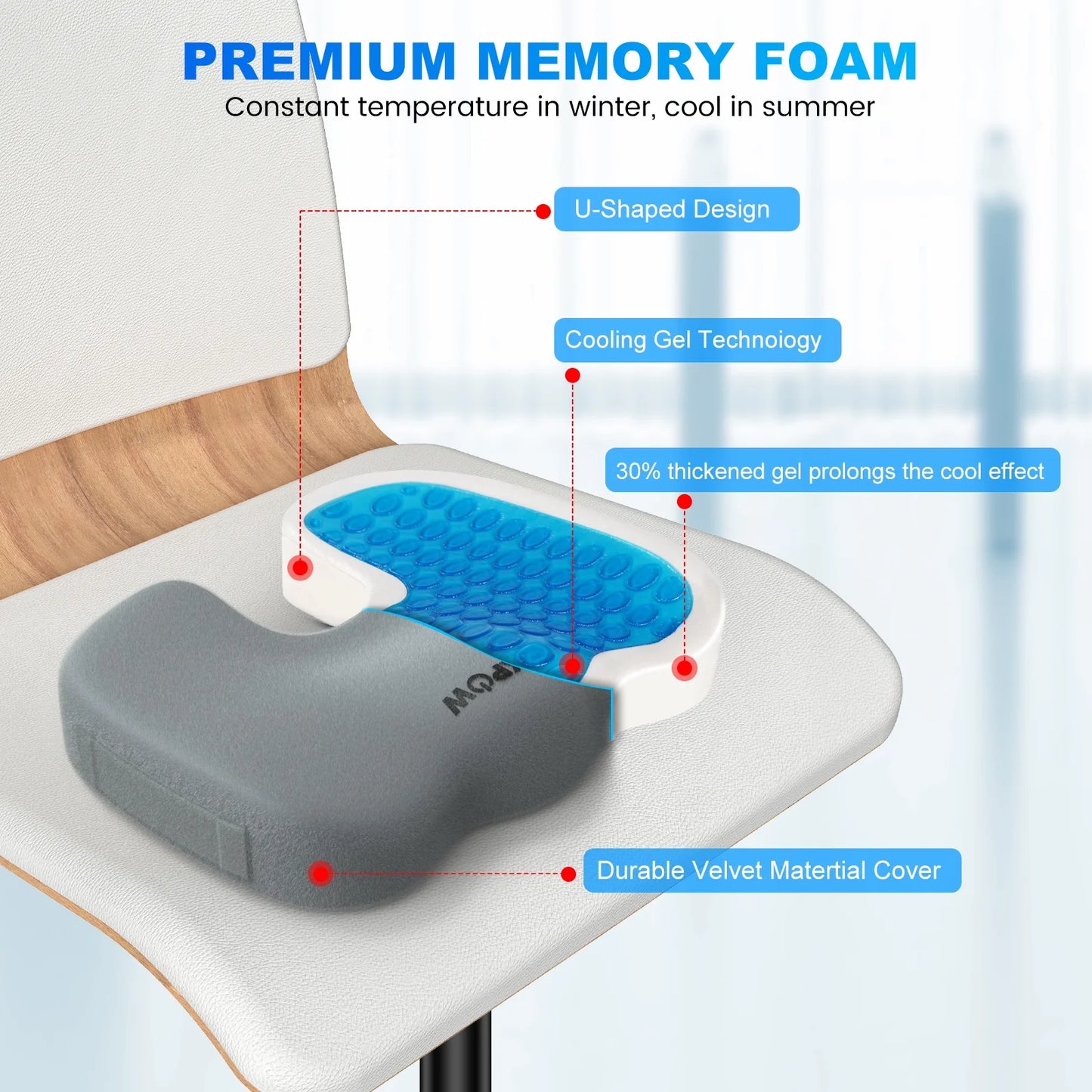 Memory Foam Seat Cushion